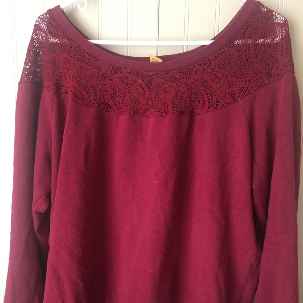 Cherry red/wine light weight sweater 2XL